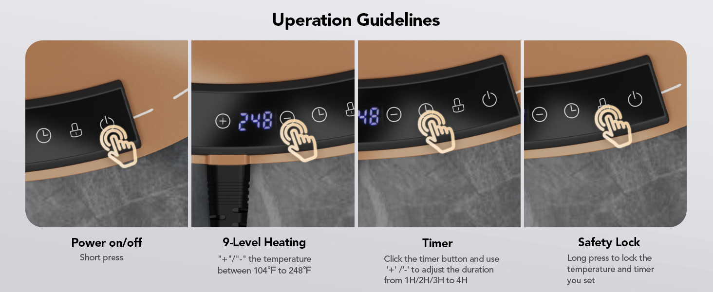 HOMEASY Electric Food Warmer Brown