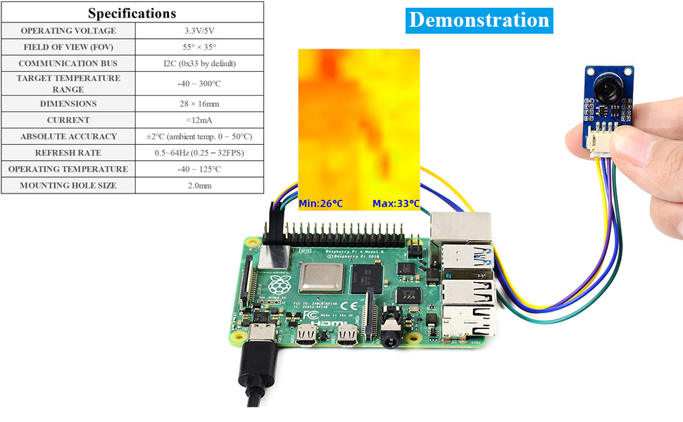 MLX90641-D55 Thermal Camera