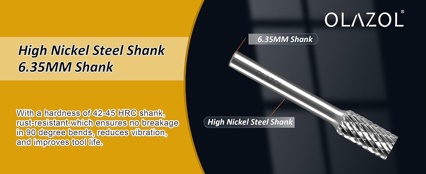 carbide burr carbide burr set 1/4 shank burr set die grinder bits rotary tool bits