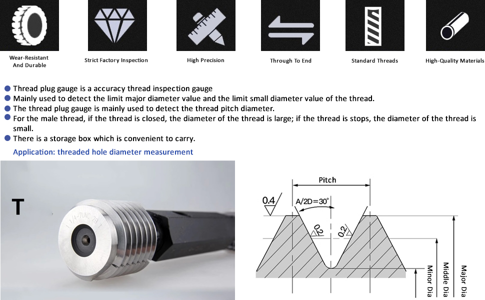 Metric Thread Plug Gage