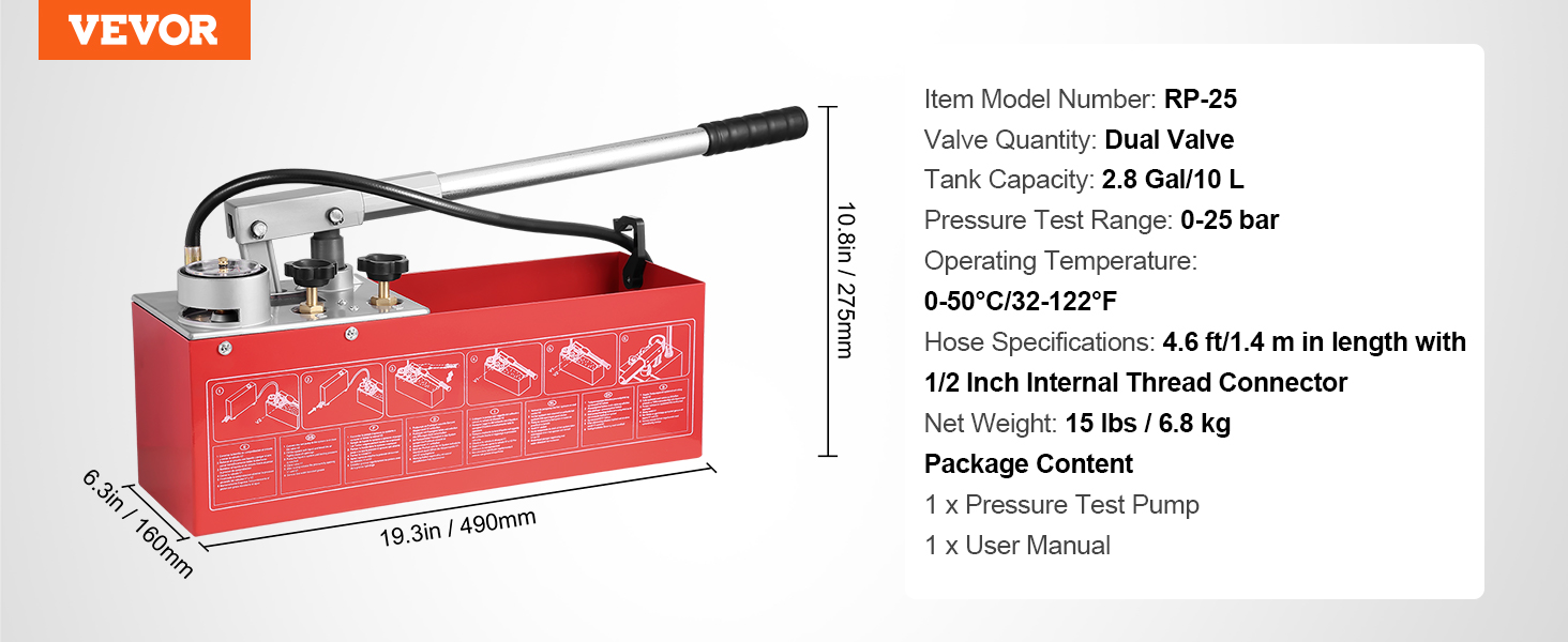 hand pressure test pump