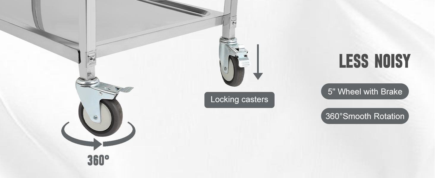 stainless steel cart with wheels