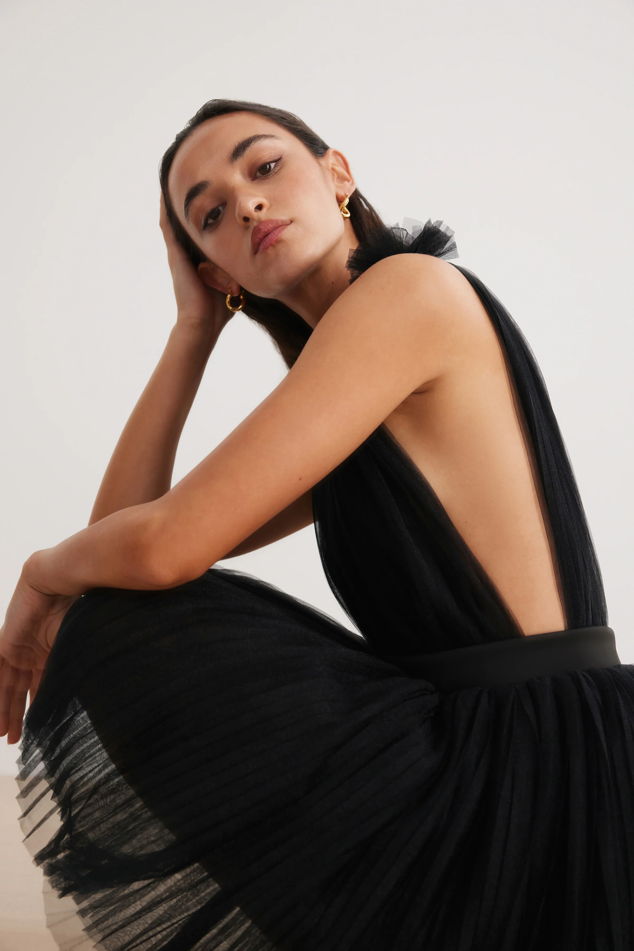 Charlize Dress - Black - Poueer