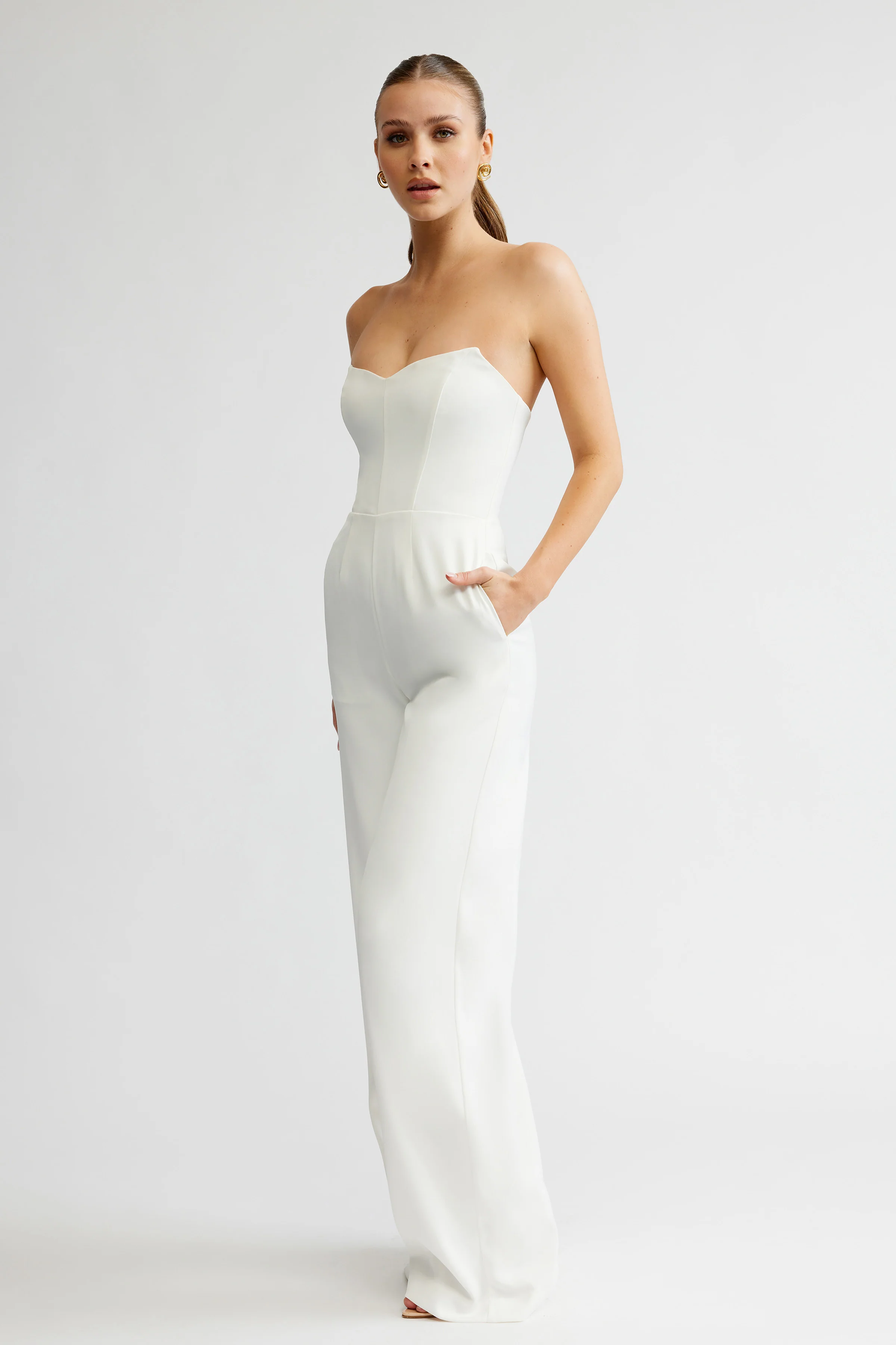 Zale Jumpsuit - White - Poueer