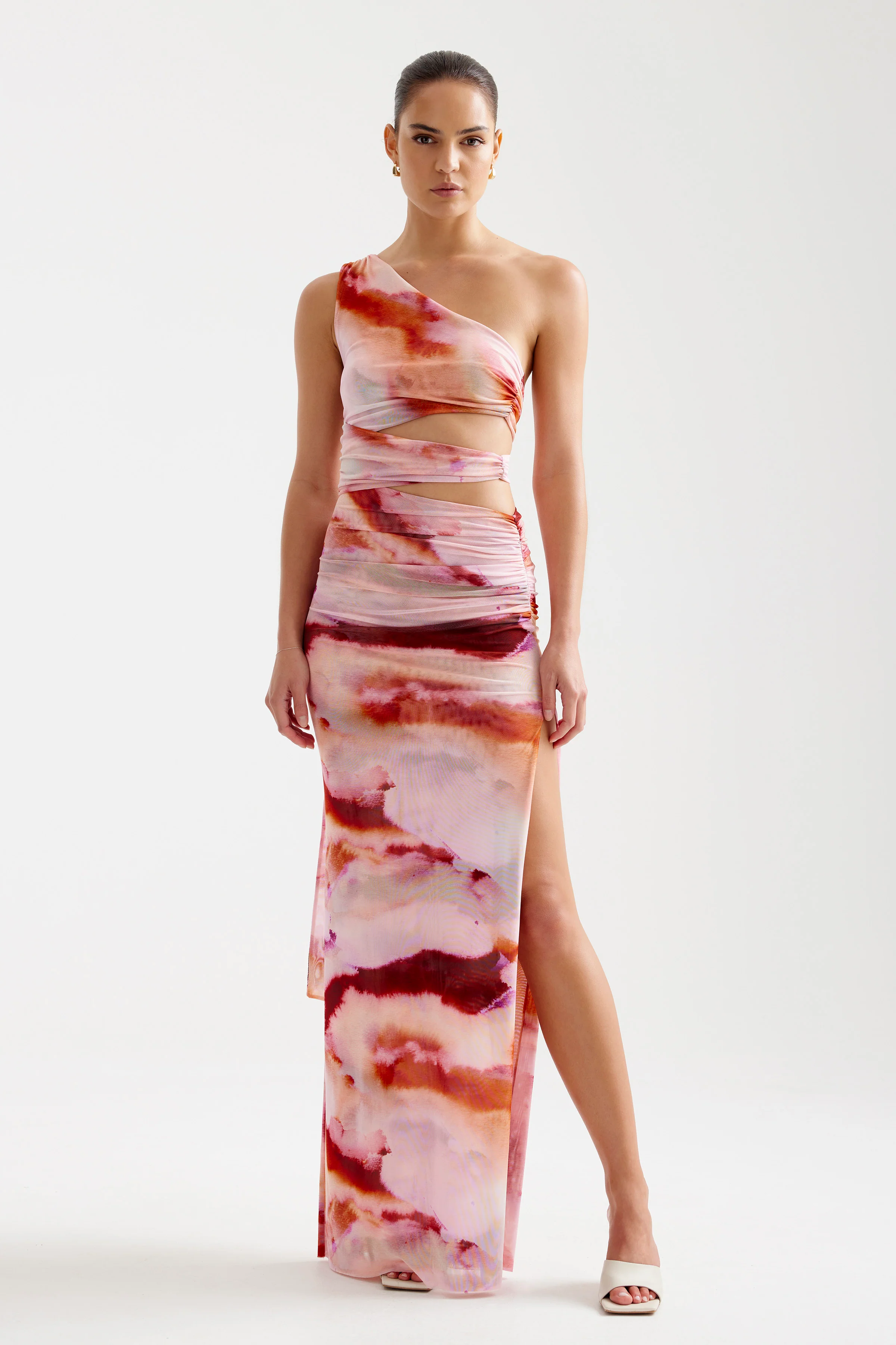Nuri Dress - Pink Mineral Print - Poueer