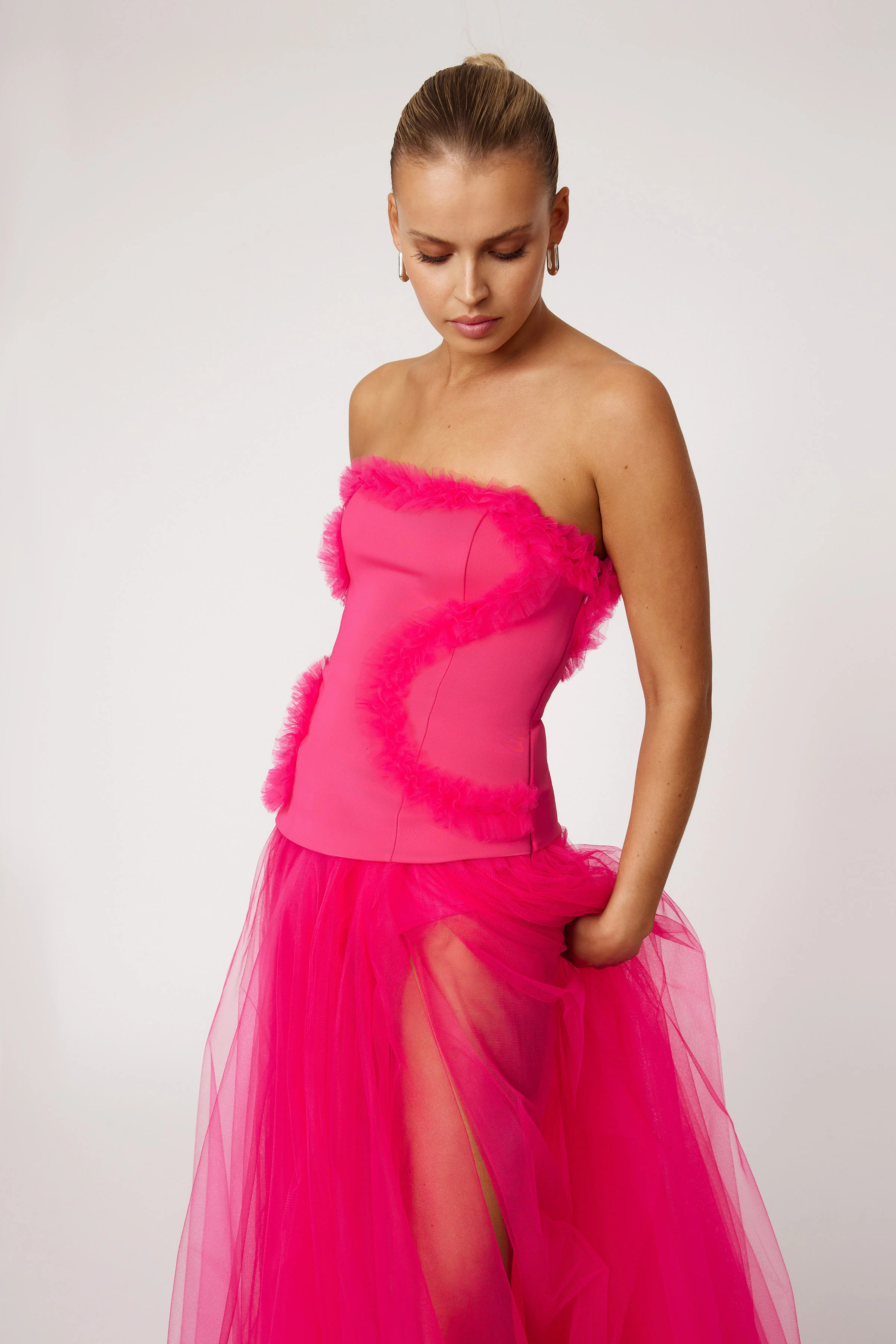 Emilie Dress - Raspberry - Poueer