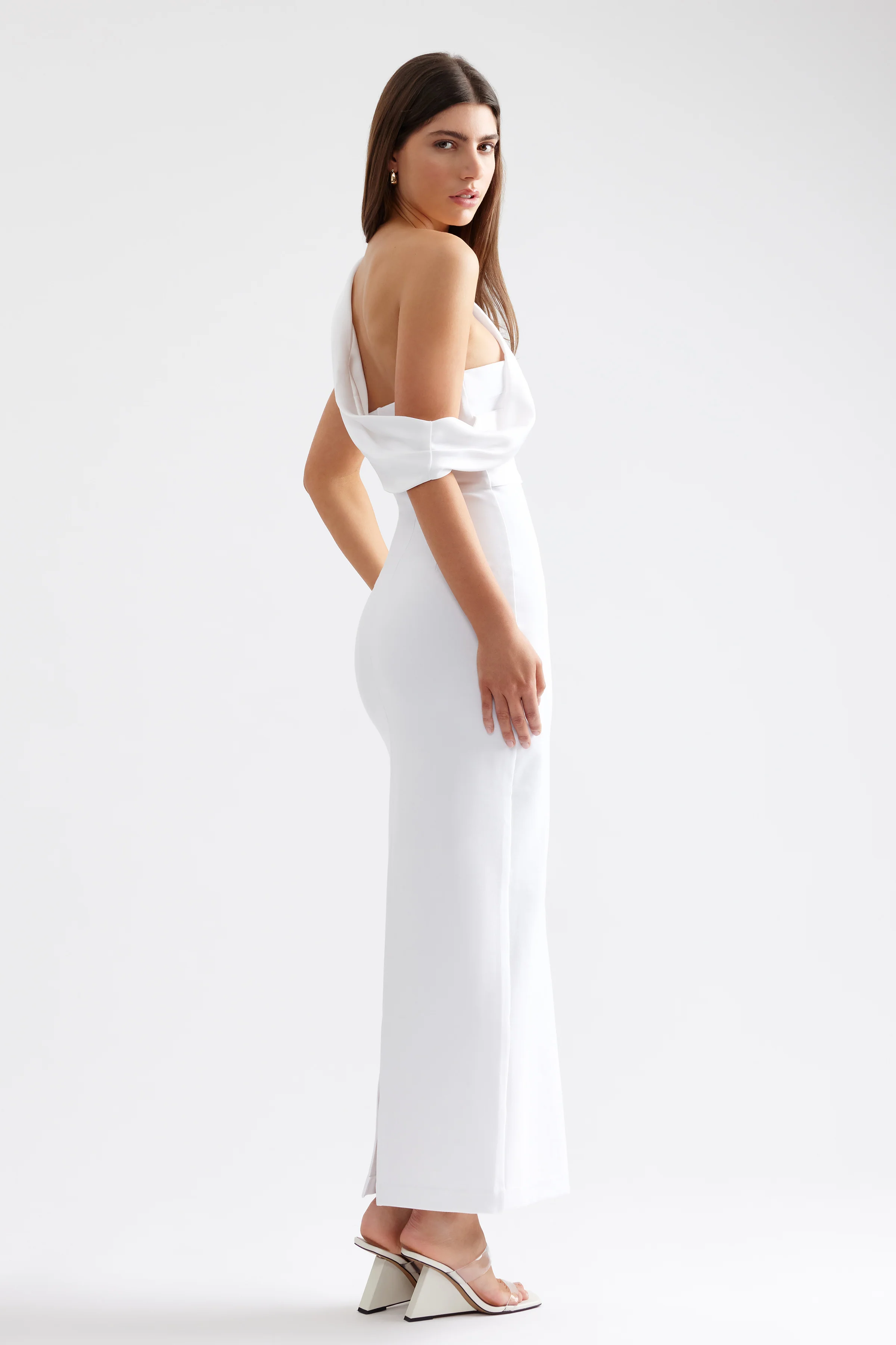 Rita Dress - White - Poueer