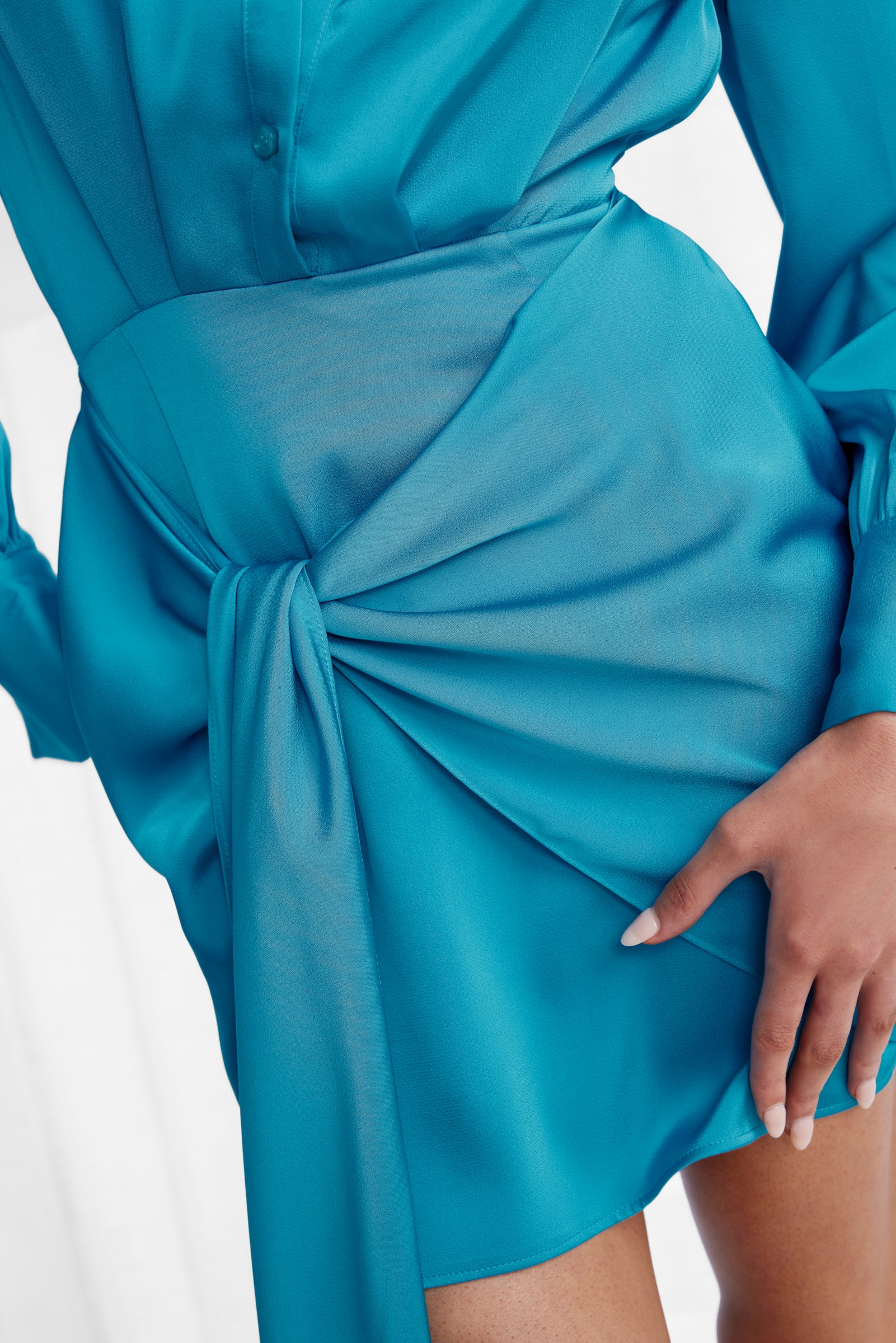 Carolina  Shirt Dress - Teal - Poueer