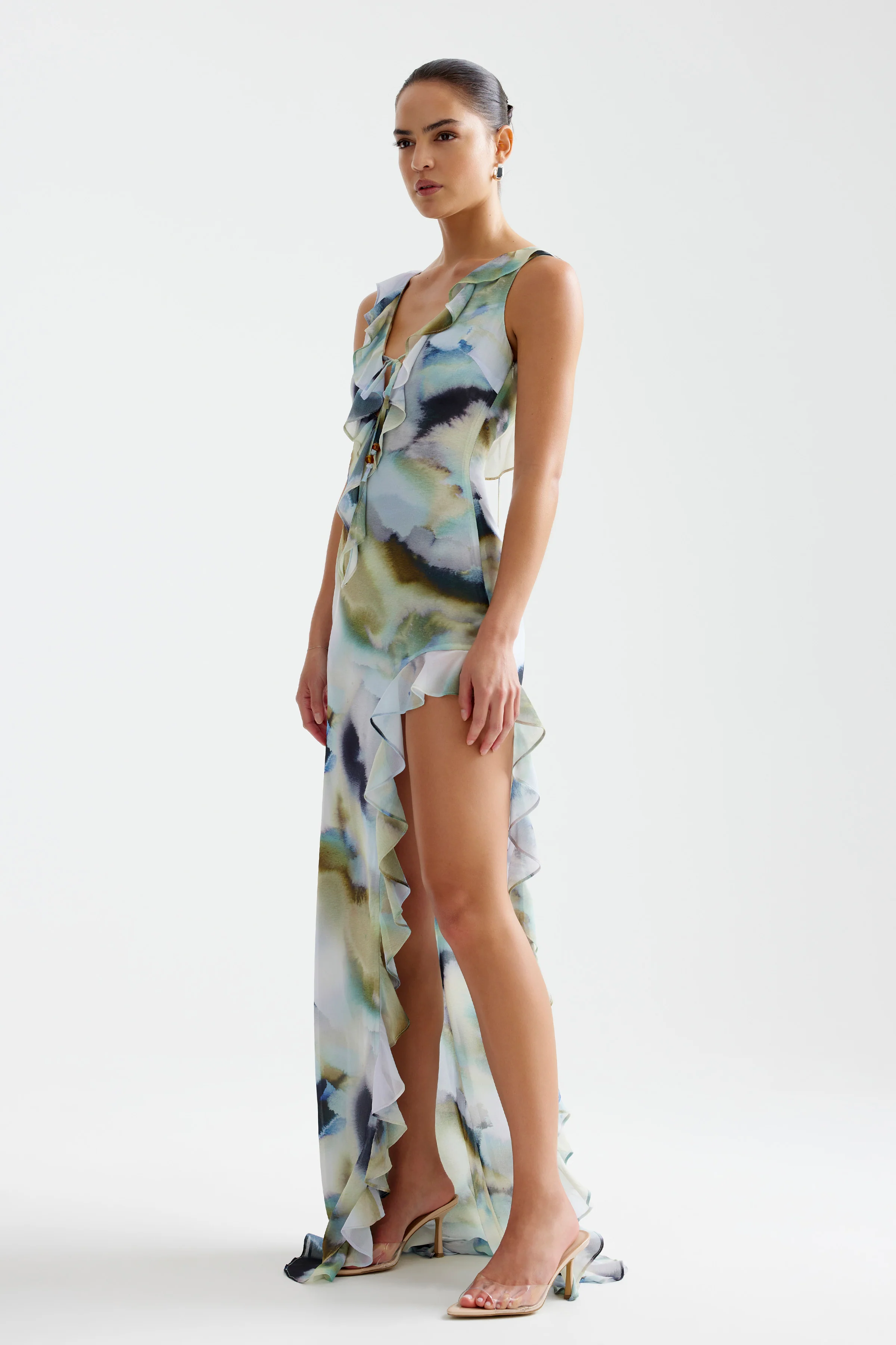 Laguna Dress - Blue Mineral Print - Poueer