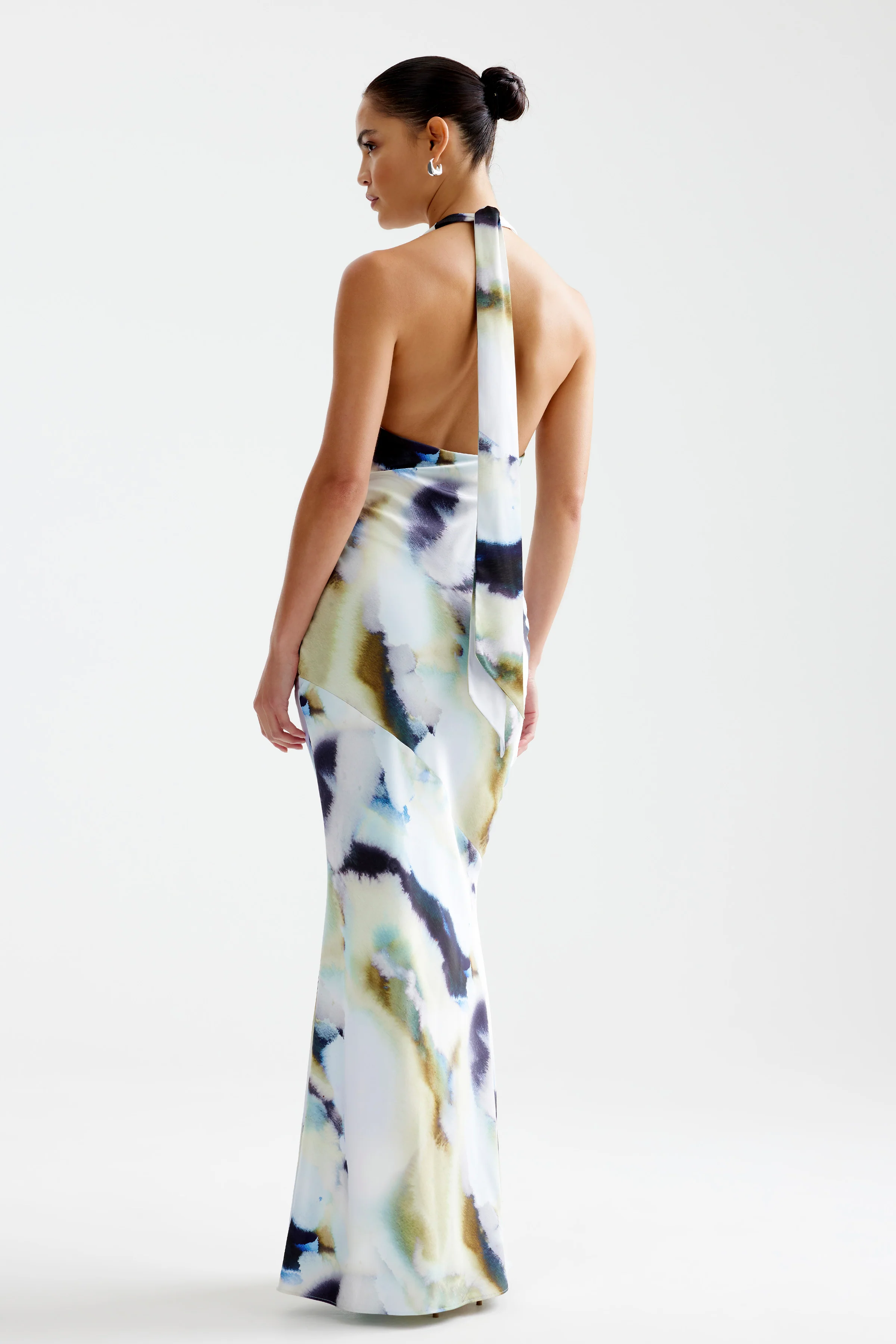 Novia Dress - Blue Mineral Print - Poueer