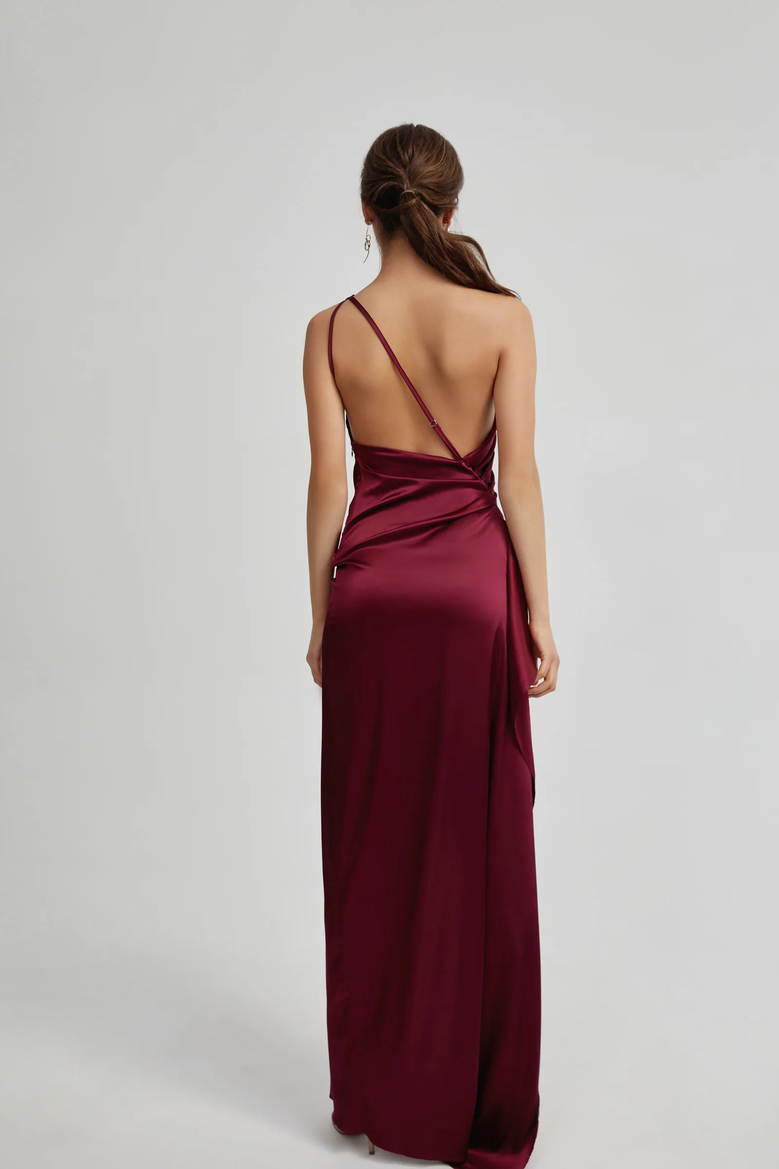 Samira Dress - Burgundy - Poueer