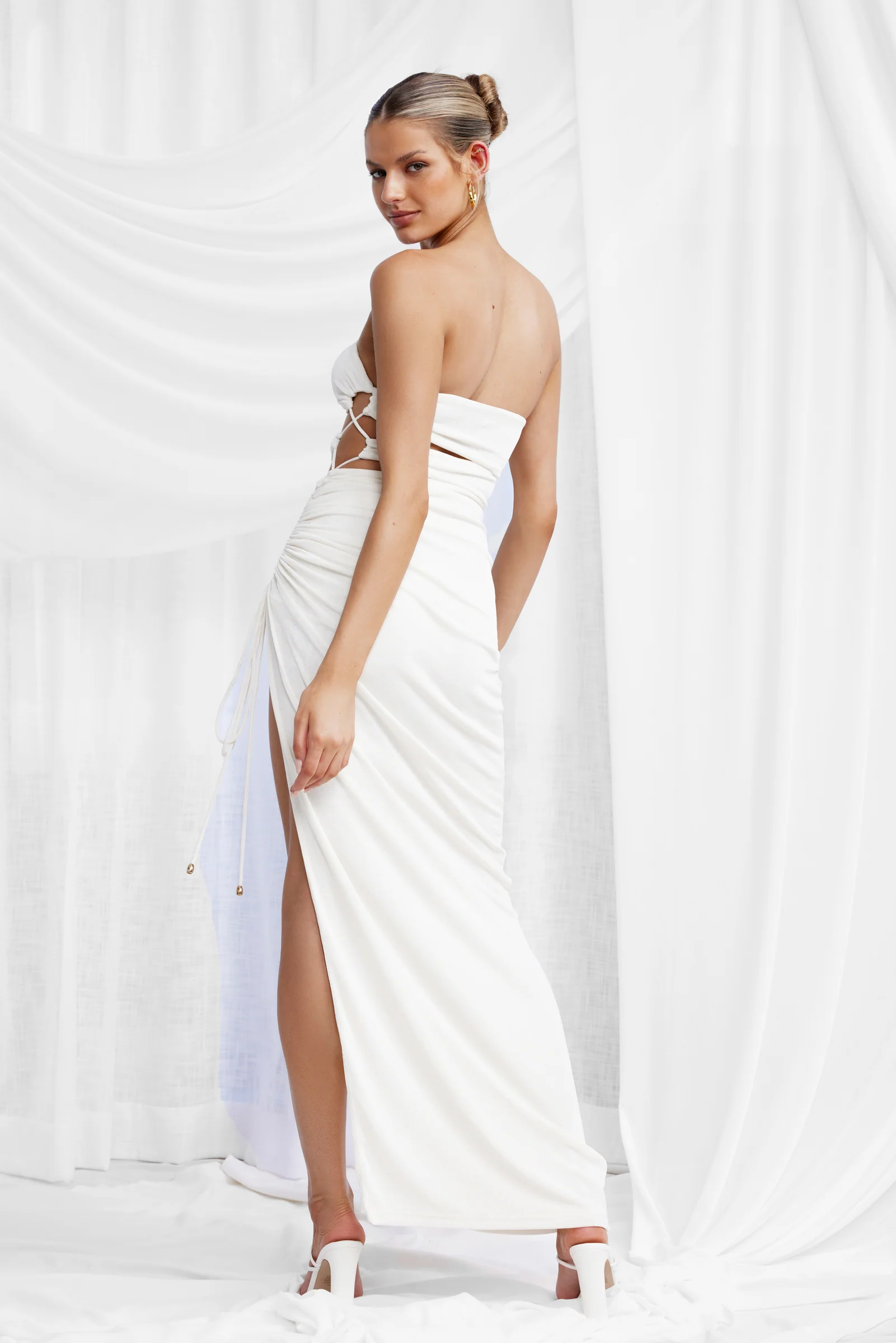 Luiz  Dress - Ivory - Poueer