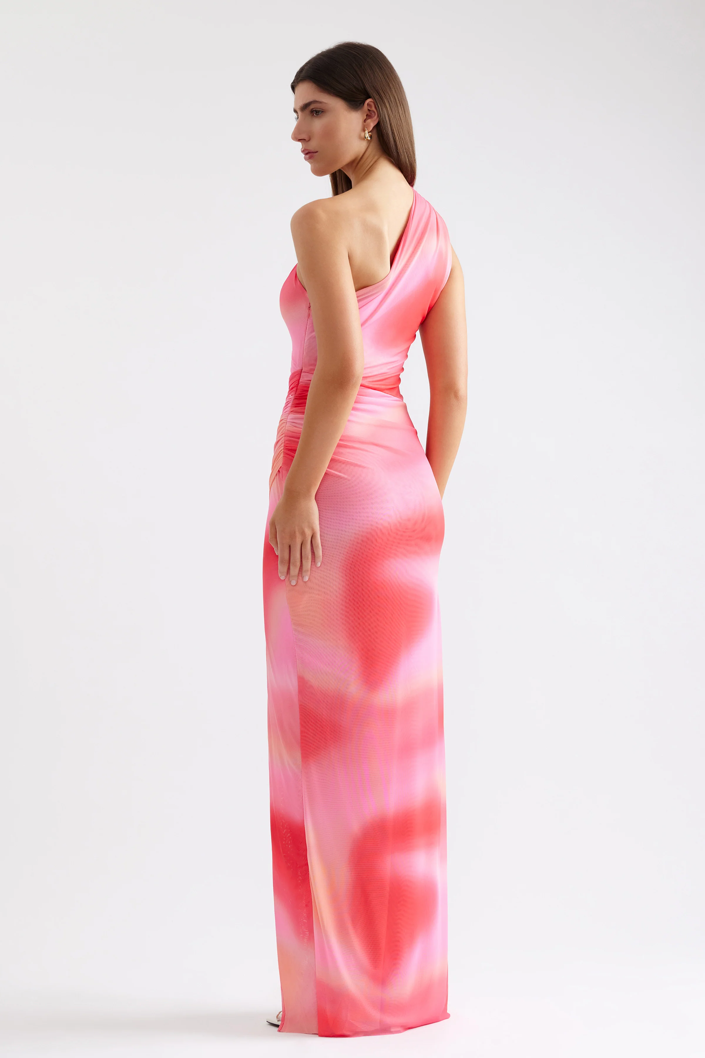 Viola Dress - Pink Marble Print - Poueer
