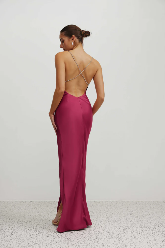 Ariel Dress - Crimson - Poueer