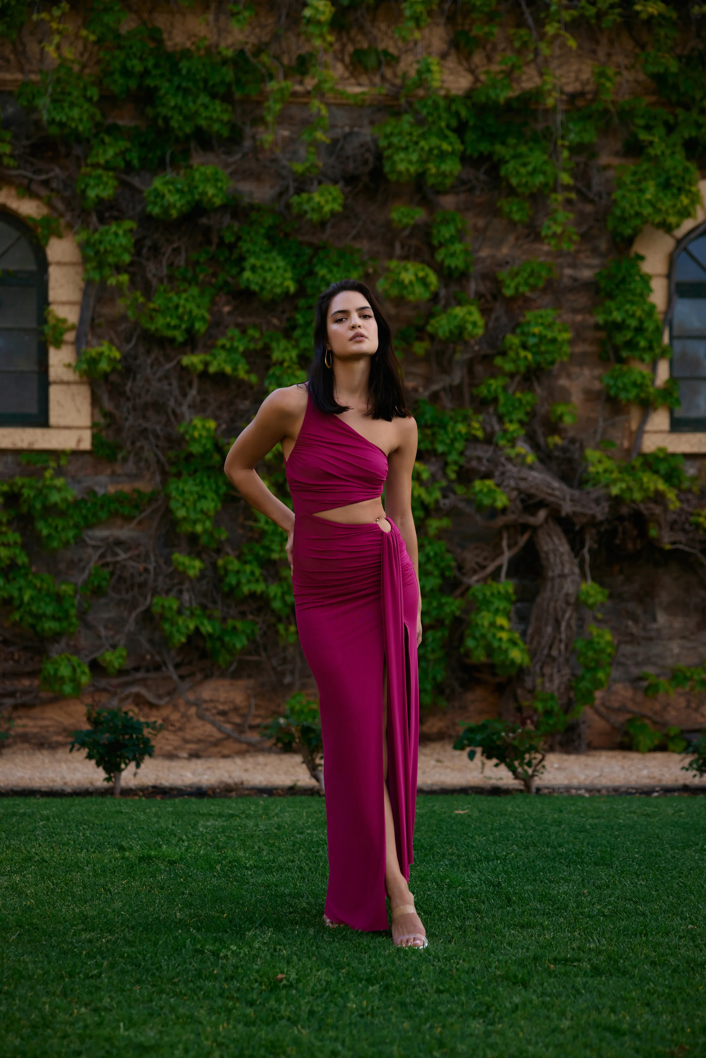 Asha Dress - Wine - Poueer