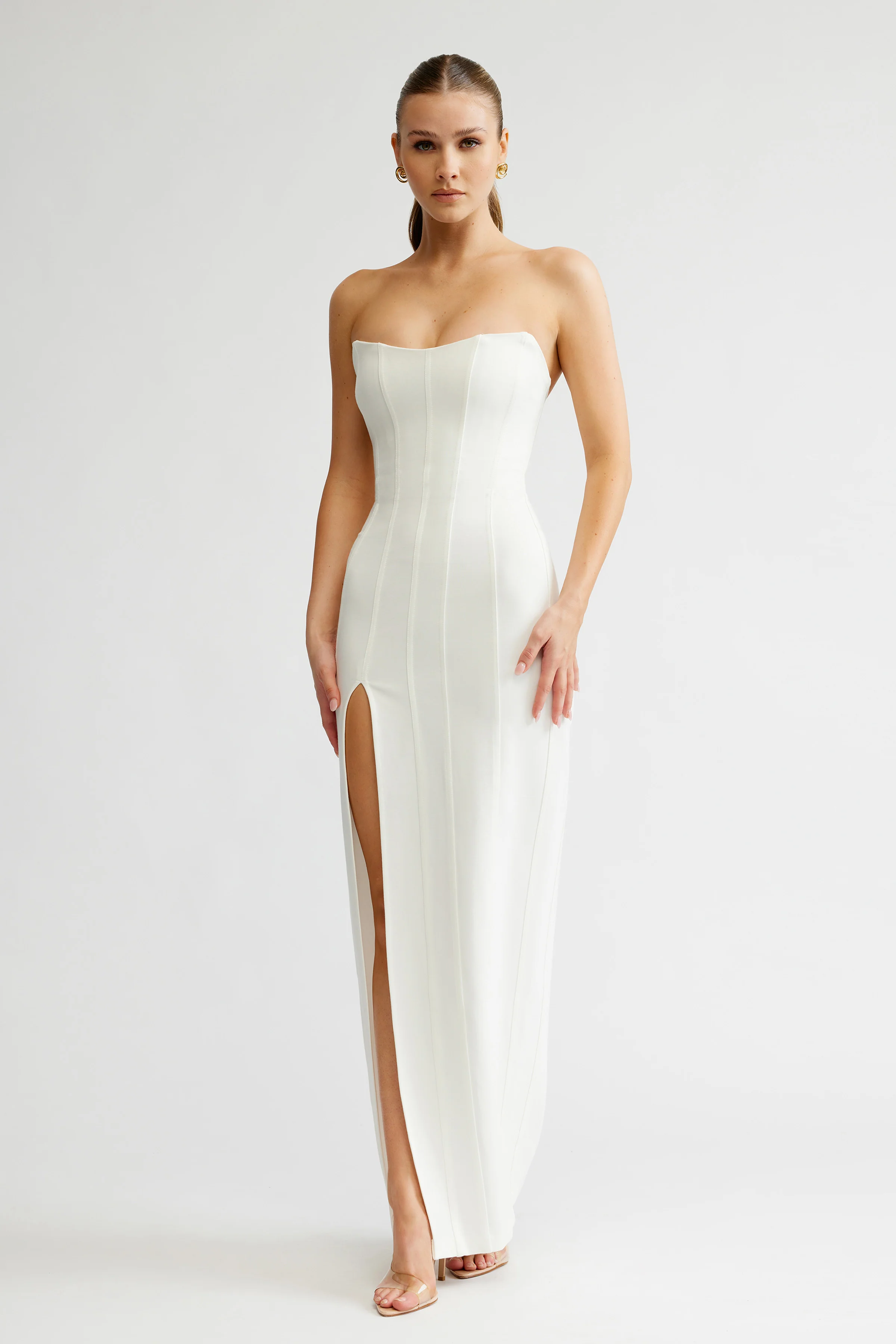 Leyla Dress - White - Poueer