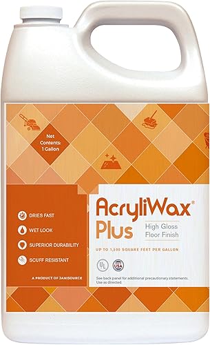 Acryliwax Plus High Gloss Durable Commercial Floor Wax& Finish, 5 Gallon… - Poueer