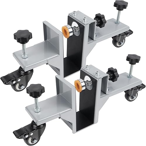 2PCS Door Installation Tool Kit,Heavy Duty Door Lifter Dolly for 1-3/8' to 2-1/2' Pre-Hung, Slab, Front Doors,Steel Door Dolly Installation Tools for Commercial & Residential Use - Poueer