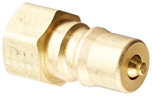 Eaton Hansen B2K16 Brass ISO-B Interchange Hydraulic Fitting, Plug with Valve, 1/4'-18 NPTF Female, 1/4' Body - Poueer