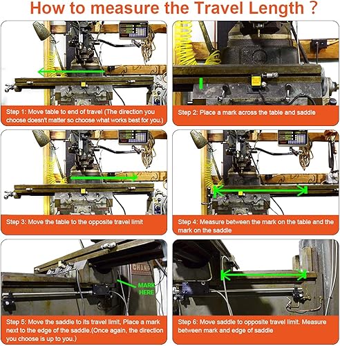 6' 24' 2 Axis Digital Readout DRO Display 5um Precision Linear Scale Encoder 150mm 600mm for CNC Wire Milling Cutting Machine - Poueer