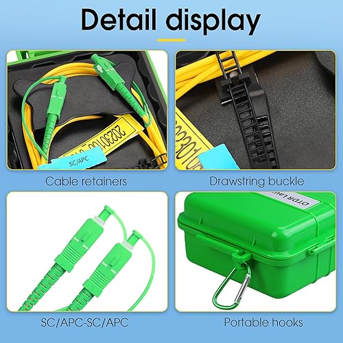 OTDR SCAPC-SCAPC 1KM Fiber Optic Transmission Launch Cable Box Fiber Optic Testing Extension line Transmission Cable Ring Test Tools OTDR Dead Zone Eliminator Test Tool - Poueer