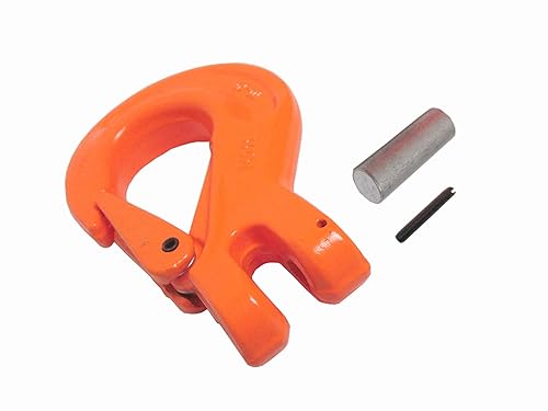 5/8' Clevis Sling Hook with Latch Grade 100 Rigging Lifting Heavy Duty Latch | Pin Included | Overhead Lifting & Rigging | Professional Use - Poueer