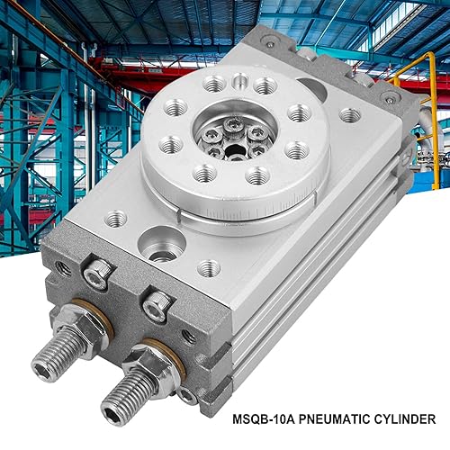 15mm Aluminum Alloy Pneumatic Cylinder, MSQB-10A Pneumatic Actuator, 180-Degree Rotary Air Cylinder, 0~60°C - Poueer