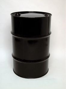 30 Gal Closed-Top Steel Drum-Black-EPOXY-PHENOLIC Lining - Poueer