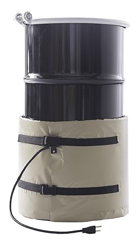 WG15 Insulated Drum Band Heater - Barrel Heater, Fixed Internal Thermostat Max Temp 145 F,Tan - Poueer