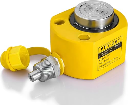 20T Low Profile Hydraulic Jack Power Kit, 0.51' Stroke Acting Lifting Cylinders Industrial Portable Mini Porta Power Ram Jack Multi-Acting Lifting Cylinders - Poueer