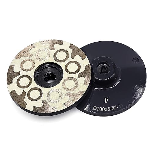 4' Diamond Cup Wheel Resin Diamond Grinding Cup Wheel Fine Grit with Thread 5/8“-11 for Grinding Stone Concrete and Tiles - Poueer