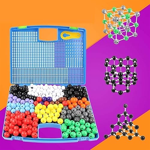 Hybrid DIY Chemical Molecular Structure Model, 296 Pack Experiment Equipment Chemistr y Ball Stick Scale Baseball Bat Inorganic Atom Crystal - Poueer