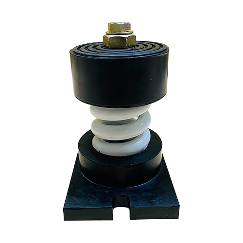 Cup Spring Mount Isolator, Steel Unhoused Spring Mount Vibrationv 1322 lbs Capacity, 1' Deflection (Black, Pack of 4) - Poueer