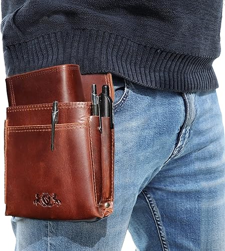 SID & VAIN waitress wallet ABERDEEN waitress purse real leather waiters wallet genuine leather Unisex - Poueer