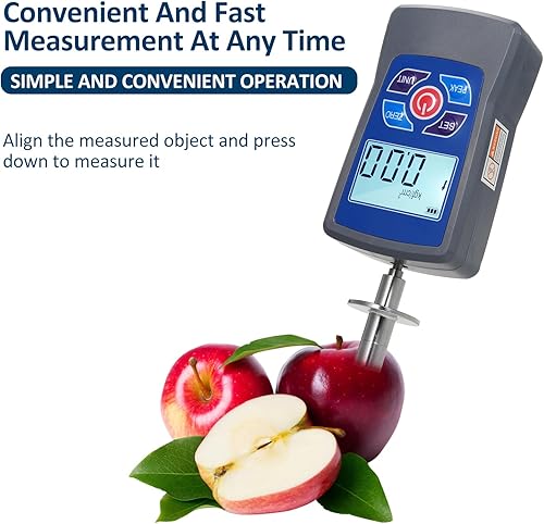 Weytoll Digital Fruit Hardness Tester Meter Mini Fruit Penetrometer Durometer with Range 0.2 to 15 Kgf/cm² (x10^5 Pa) Load Division Value 0. 01Kgf/cm² Pressure Head Diameter Φ11.1mm for Fruits - Poueer