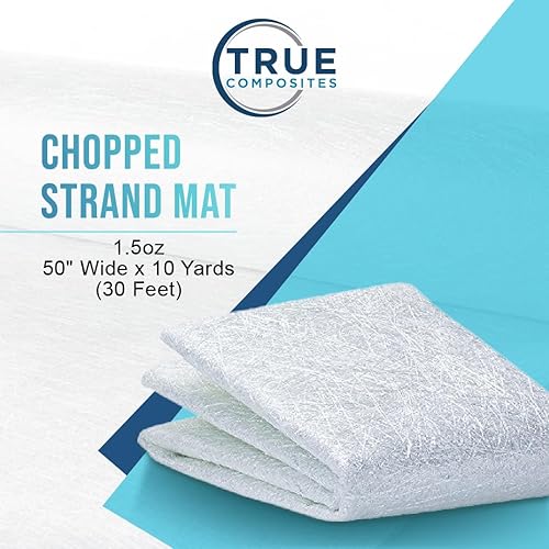 Fiberglass Chopped Strand Mat-(1.5oz-50' Wide-30 Feet Long, 10 Yards) Waterproof, Durable and Strong CSM Cloth-Repair, Rebuild & Reconstruct Interior Products or Automotive - Poueer