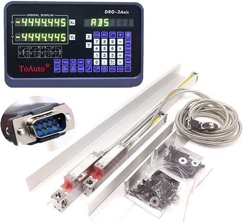 6' 24' 2 Axis Digital Readout DRO Display 5um Precision Linear Scale Encoder 150mm 600mm for CNC Wire Milling Cutting Machine - Poueer