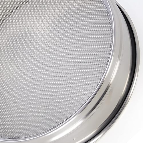 LABALPHA 300 Mesh Lab Sieves, #300 Mesh Test Sieve, 8'' Diameter, 304 Stainless Steel Wire Cloth (0.054mm) - Poueer