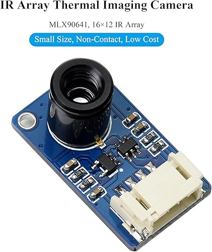 MLX90641 IR Array Thermal Imaging Camera, 55° Field of View, 16x12 Pixels, I2C Interface, Compatible with Raspberry Pi 5/ 4B/3B+/3B/2B/A+/Zero W/WH/Zero 2 W/Pico 2W/Ar-duino/STM32,etc. - Poueer