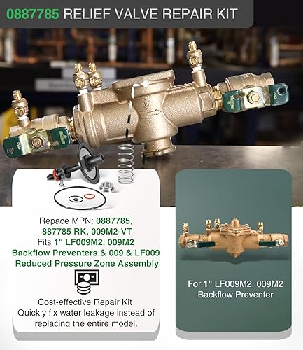 0887785 RK 009M2-VT 1' 009M2 Total Relief Valve Repair Kit Assembly for 1' LF009M2, 009M2 Backflow Preventers, 009 & LF009 Reduced Pressure Zone Assemblies, RK-009 - Poueer
