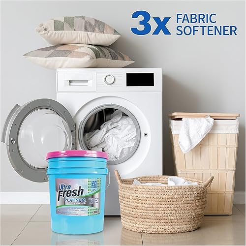 Ultra Fresh Platinum Fabric Softener Up to 640 Loads, Tropical Escape, 5 Gallon - Poueer
