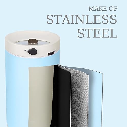 12 Gallon Trash Can, Stainless Steel Trash Can with Fingerprint-Resistant, Removal Inner Buck &Soft Close Plastic Lid, Step Garbage Can for Kitchen and Office, 45 Liter Capacity - Poueer