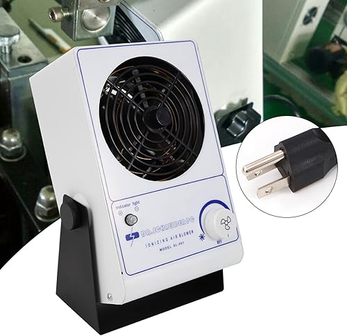 110V 60Hz Ionizing Air Blower Fan Anti Electrostatic Ion Blower Anti-Static Ionizer ESD Static Electricity Elimination Eliminator Fan Adjustable Wind Speed - Poueer