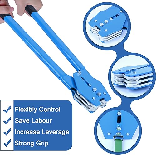 MYFAMIREA Heavy Duty Banding Strapping Kit with Tensioner Tool, 1/2' x 3500FT Polypropylene Plastic Packaging Strapping, 300 Metal Seals, Sealer Tool for Pallets, Logistics, Warehouse (Red) - Poueer