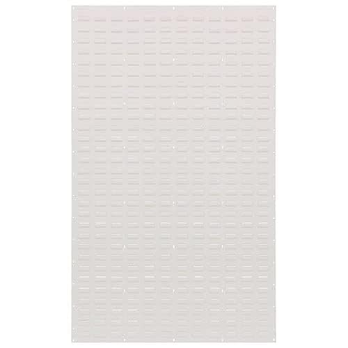 Quantum QLP-3661HC Ultra Flat Hanging Louvered Panel | Easy Install Wall Mount Support for Bench Service Tracks and Cart | 500 lbs Capacity, 36'L x 61'H, White (Mounting Hardware not Included) - Poueer