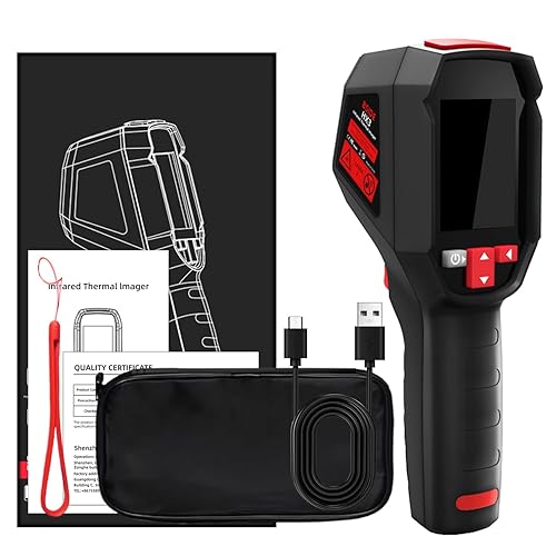 BSIDE Thermal Imaging Camera 240 x 240 Resolution Handheld Infrared Camera, 15 Thermal Palettes with 320 x 240 Full-Viewing TFT LCD for Home Inspection HVAC Electrical, 25Hz Refresh Rate, -4℉~1022℉ - Poueer