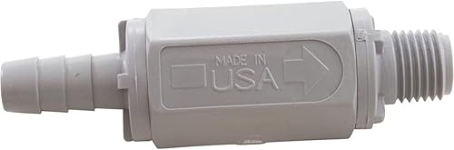 Rolachem RC521170 Check Valve, PVC, 3/8' barb x 1/4' NPT - Poueer