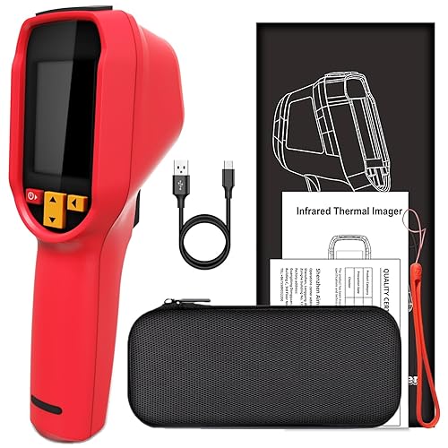 BSIDE Thermal Imaging Camera 240 x 240 Resolution Handheld Infrared Camera, 15 Thermal Palettes with 320 x 240 Full-Viewing TFT LCD for Home Inspection HVAC Electrical, 25Hz Refresh Rate, -4℉~1022℉ - Poueer