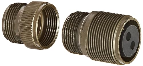 Amphenol Industrial MS3101A16-11S Circular Connector Socket, General Duty, Non-Environmental, Threaded Coupling, Solder Termination, Cable Connecting Plug, 16-11 Insert Arrangement, 16 Shell Size, 2 Contacts - Poueer