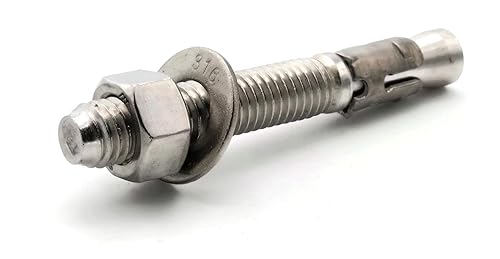 Wedge Anchor 316 Stainless Steel - 1/2'-13 x 5-1/2' Qty-10 - Poueer
